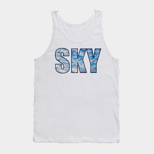 Sky text written in Clouds Tank Top